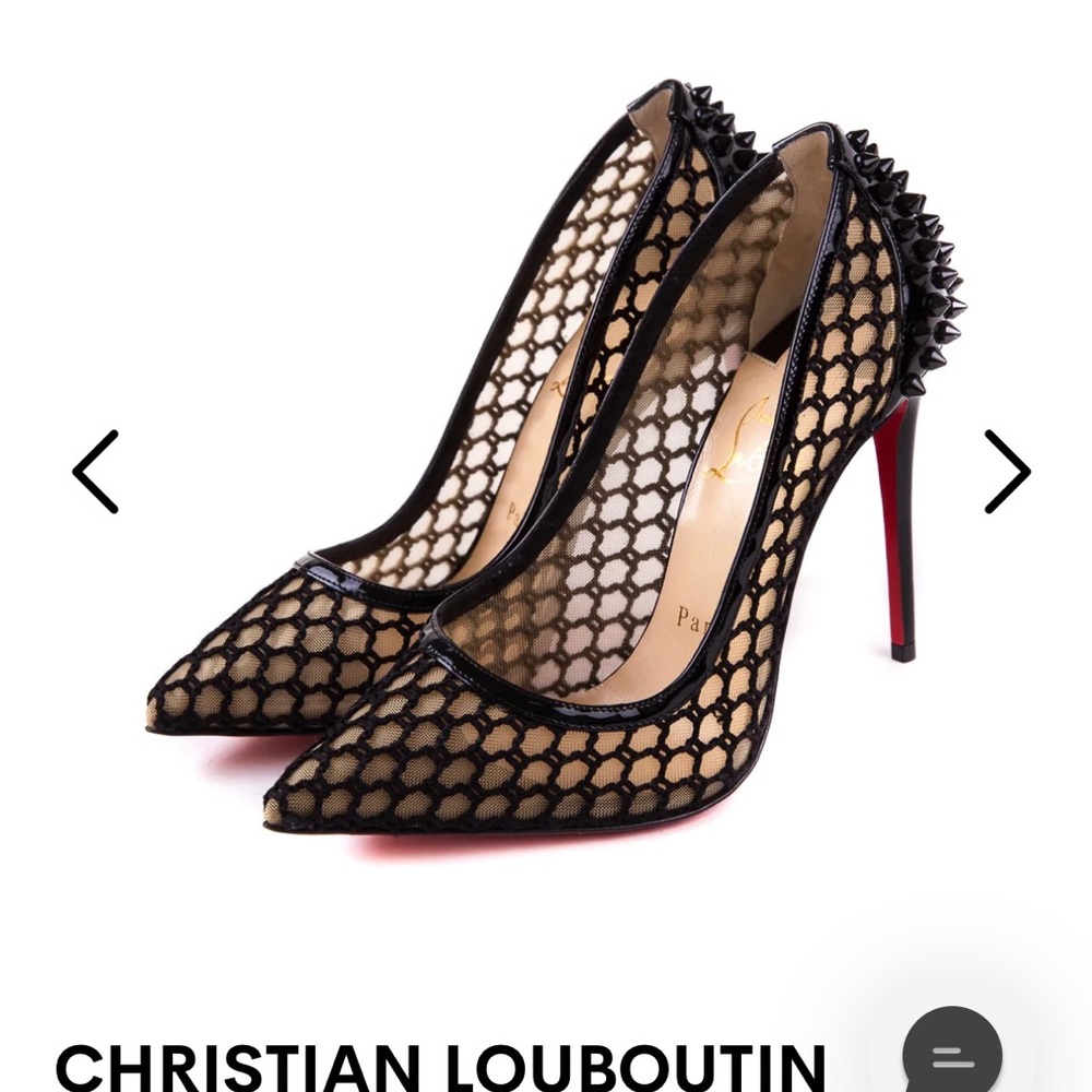 Christian Louboutin Guni Spiked Perforated 100 Pumps